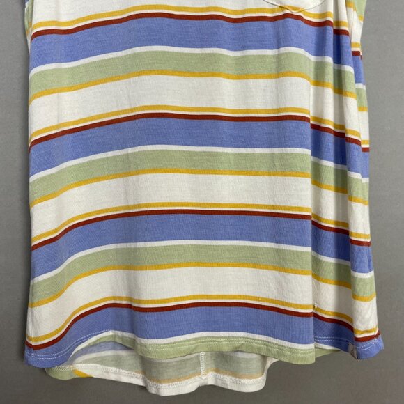 Prana Tank Top Foundation Scoop Neck Women Morning Glory Stripe Shirt Small - Picture 6 of 15